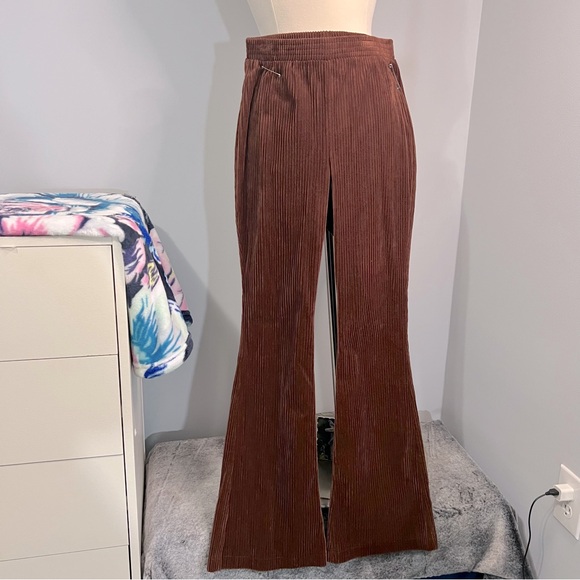 bagatelle Pants - Bagatelle Collection S Brown Corduroy High Rise Bell Bottom Pants